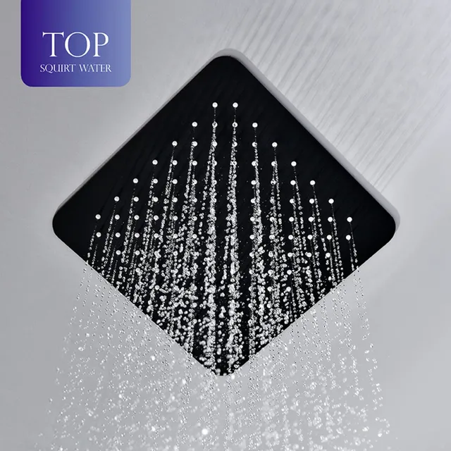 Système de douche de salle de bains en laiton noir simple – vue 3