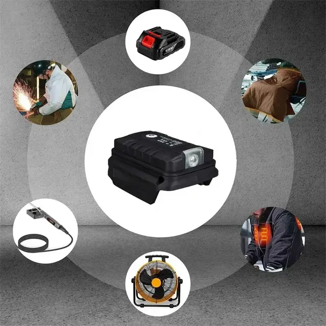 Adaptateur lampe de travail LED pour batterie Li-on… – vue 5