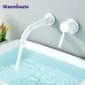 Robinet de lavabo de salle de bains blanc – vue 2