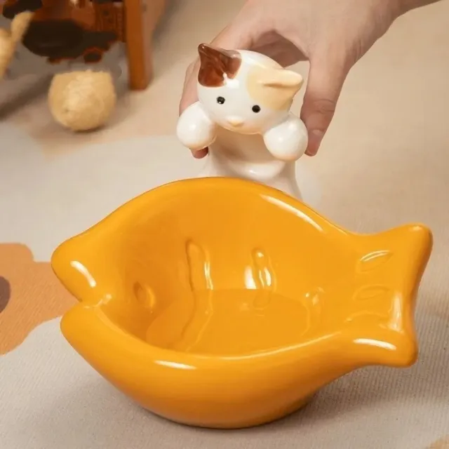 Bol en céramique pour chat de dessin animé – vue 4