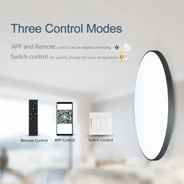Plafonnier LED intelligent avec télécommande – vue 5