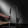 Robinet de cuisine noir à retrait en laiton – vue 4