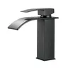 Robinet lavabo cascade noir mat acier inoxydable carré… – vue 2