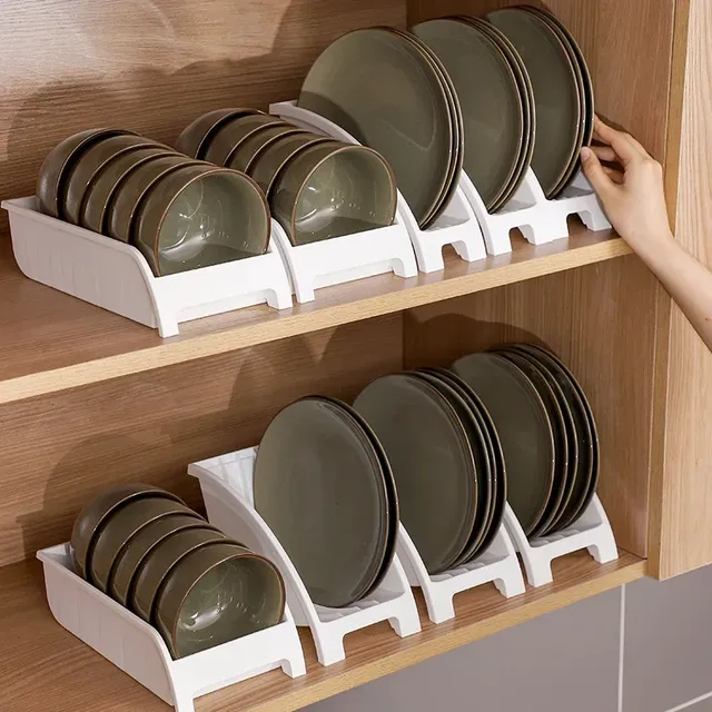 Range assiettes modulable cuisine support bols plastique…