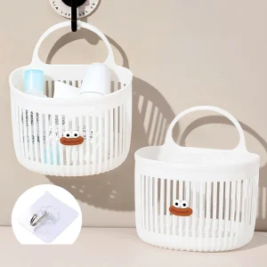 Paniers suspendus de cuisine réutilisables, mignons, bouche de saucisse, panier de rangement de dessin animé, gain de place, organisateur mural