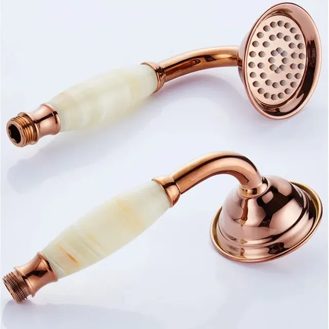 Pommeau douche main or rose rétro classique tête ronde… – vue 6