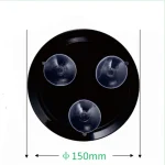 miroir grossissant 20x portable voyage 15cm diamètre argent résine verre ventouses triple compact rond maquillage précision détails manuel cadeau esthétique