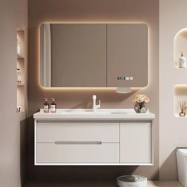 Lavabo moderne en céramique de chêne – vue 2