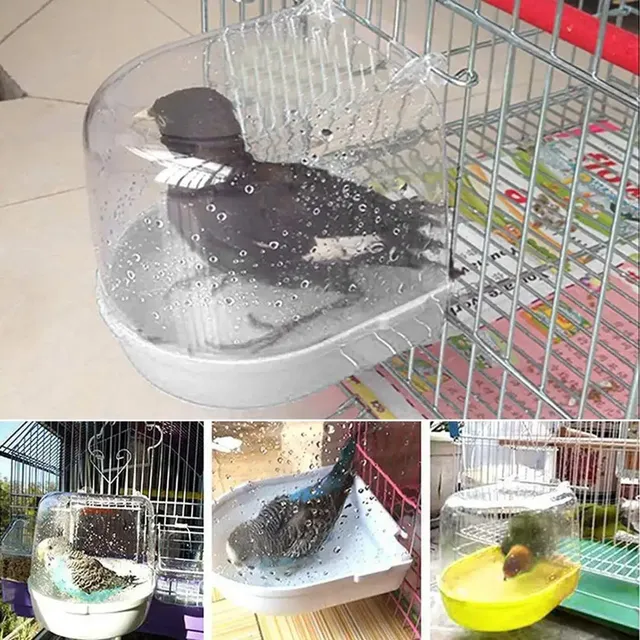 Baignoire oiseaux transparente plastique ABS dôme… – vue 3