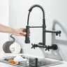 Robinet d'évier de cuisine noir – vue 3