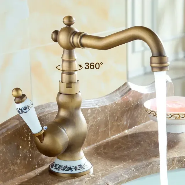 Robinets de salle de bains Robinet en bronze antique… – vue 6
