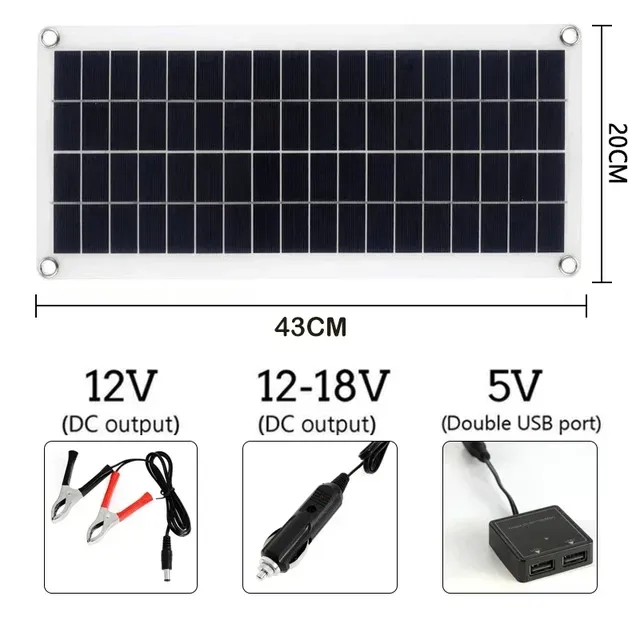 1000W panneau solaire 12V cellule solaire 10A-100A… – vue 3
