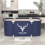Seau de bain baignoire pliable pour adulte, baignoire épaisse pour la maison, permettant de gagner de l&rsquo;espace, baignoire pour deux personnes, assemblage gratuit, seau à glace