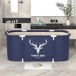 Seau de bain baignoire pliable pour adulte, baignoire épaisse pour la maison, permettant de gagner de l&rsquo;espace, baignoire pour deux personnes, assemblage gratuit, seau à glace