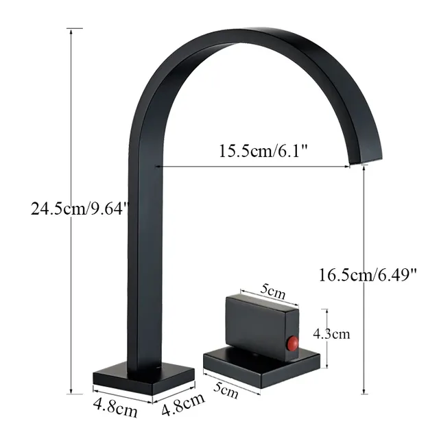 Robinet de lavabo doré – vue 3