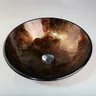Vasque ronde verre trempé finition métallique cuivrée… – vue 4