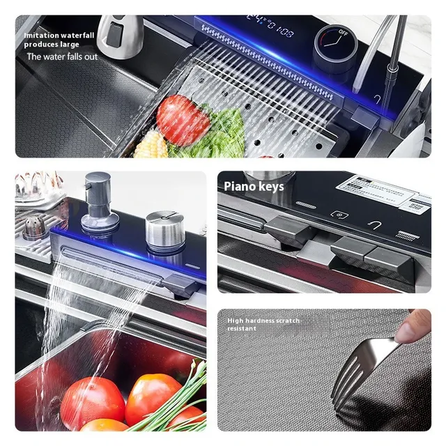 Évier cuisine encastrable inoxydable rectangulaire bac… – vue 4