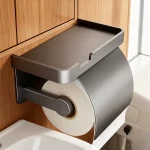 Porte-papier hygiénique porte-mouchoirs mural porte-rouleau de papier porte-papier hygiénique rangement support de téléphone plateau accessoires de salle de bain