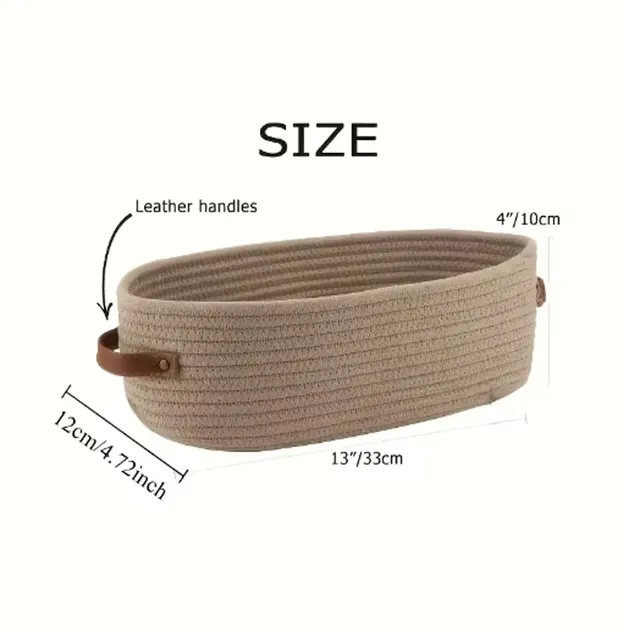 Panier de rangement de salle de bain tissé ovale – vue 4