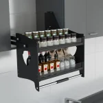 Panier élévateur de cuisine, étagère extractible, étagères de rangement pliantes en peluche, grand organisateur mural de luxe, paniers organisateurs de cuisine