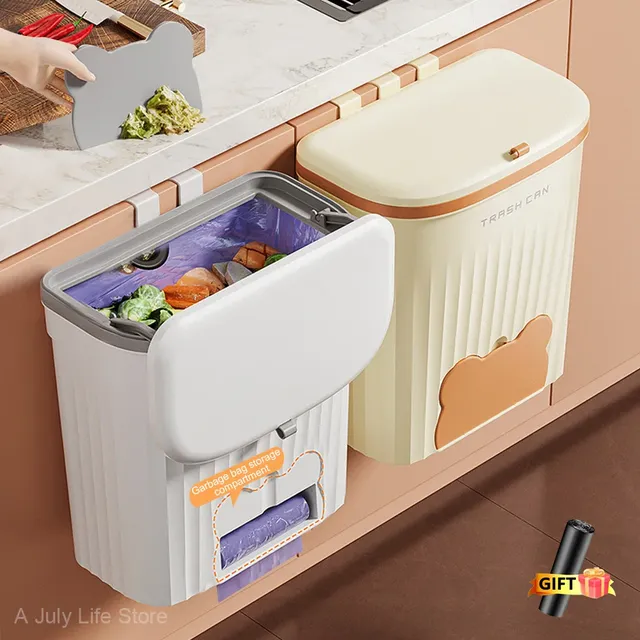 Poubelle murale rabattable pliable compacte plastique…