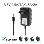 Alimentation cc 220V à DC 3.3V 0,5a 1A 1,5a 2A, adaptateur d&rsquo;alimentation 3.3V 2000mA, commutation, transformateur d&rsquo;alimentation stabilisé cc