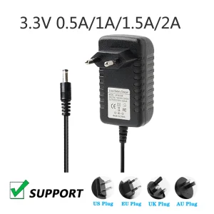 Alimentation cc 220V à DC 3.3V 0,5a 1A 1,5a 2A, adaptateur d’alimentation 3.3V 2000mA, commutation, transformateur d’alimentation stabilisé cc Alimentation cc 220V à DC 3.3V 0,5a 1A 1,5a 2A, adaptateur d’alimentation 3.3V 2000mA, commutation, transformateur d’alimentation stabilisé cc