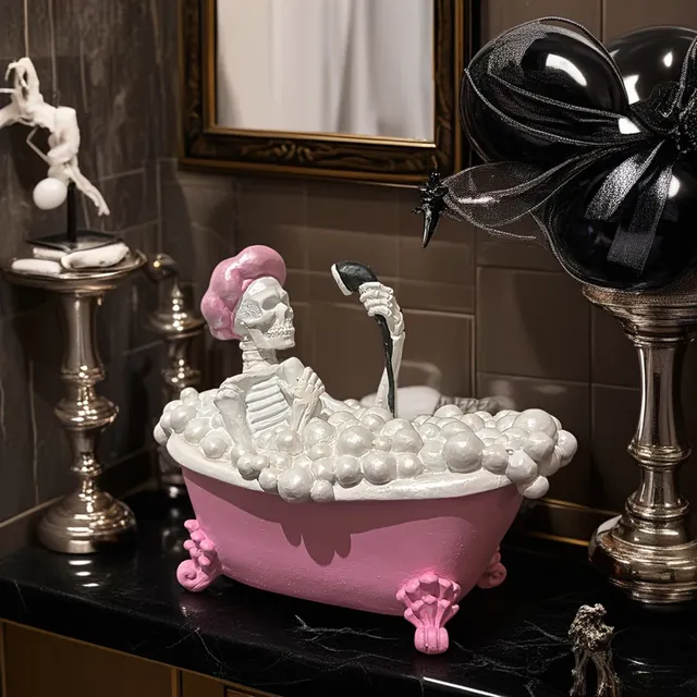 Décor fantôme de baignoire rose – vue 2