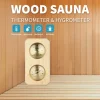 Thermomètre et hygromètre de Sauna en bois, accessoire de Spa mural mécanique, aucune batterie requise, pour la vapeur de Sauna d&rsquo;hôtel familial