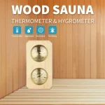 Thermomètre et hygromètre de Sauna en bois, accessoire de Spa mural mécanique, aucune batterie requise, pour la vapeur de Sauna d&rsquo;hôtel familial