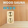 Thermomètre et hygromètre de Sauna en bois – vue 1
