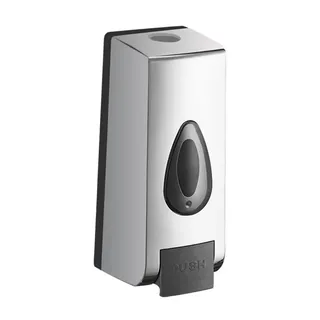 Distributeur savon mural 350ml ABS inoxydable chromé rectangulaire…