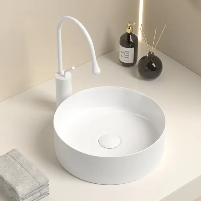Lavabo de salle de bain moderne en céramique… – vue 6