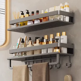 Étagères de rangement murales pour salle de bain