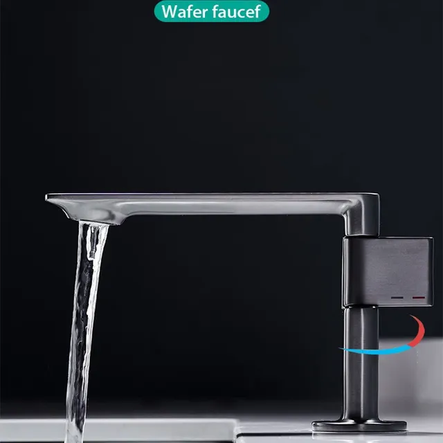 Robinet de lavabo en laiton gris – vue 6