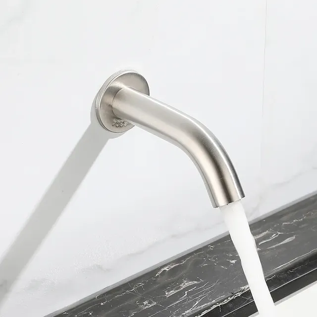 Robinet Mural Lavabo Acier Inoxydable Brossé Nickel… – vue 2