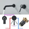 Robinet de lavabo en or brossé/noir – vue 5