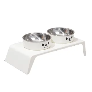 Bols doubles bol d'eau de nourriture pour chat anti-retournement…