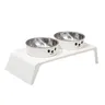 Bols doubles bol d'eau de nourriture pour chat… – vue 1