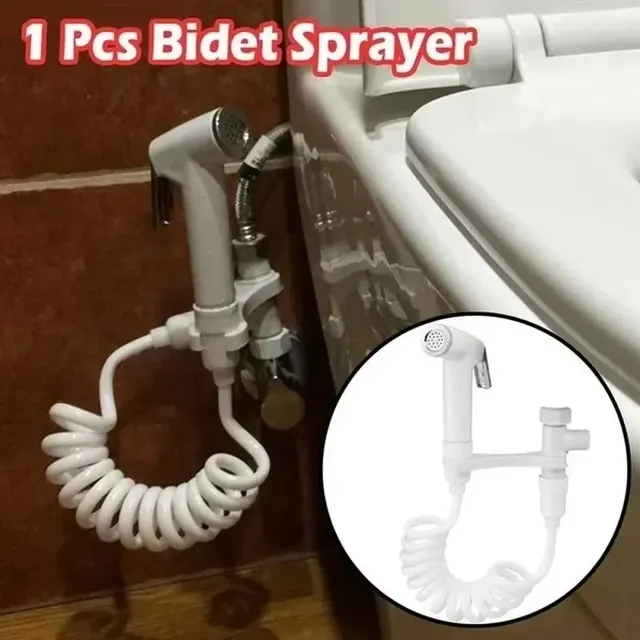 Kit douchette hygiénique bidet mural plastique ABS blanc… – vue 2