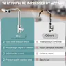 Robinet de cuisine extractible gris/argent – vue 6