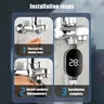 Thermomètre numérique robinet douche écran LED blanc… – vue 5
