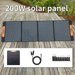 Panneau solaire 60W100W/200W, pliable, portable, étanche, silicium monocristallin 25%, adapté à toutes les centrale électrique, camping-car