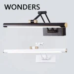 Applique murale à LED pour miroir de salle de bain, noir, blanc, balançoire vers le haut et vers le bas, éclairage réglable, abat-jour en acrylique, lampes décoratives de luxe