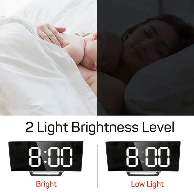 Réveil électronique conception silencieuse LED numérique… – vue 5