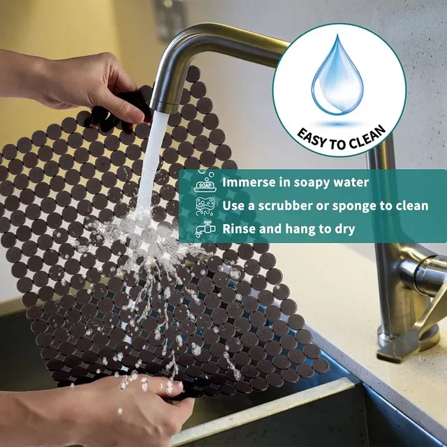 Paquet de 2 tapis d'évier de cuisine pour éviers en… – vue 4
