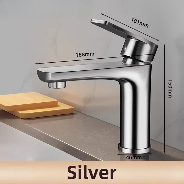 Robinet de lavabo de salle de bains en acier inoxydable – vue 4