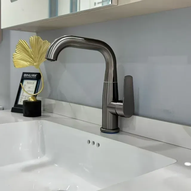 360 ° Robinet de lavabo pivotant à poignée unique – vue 3