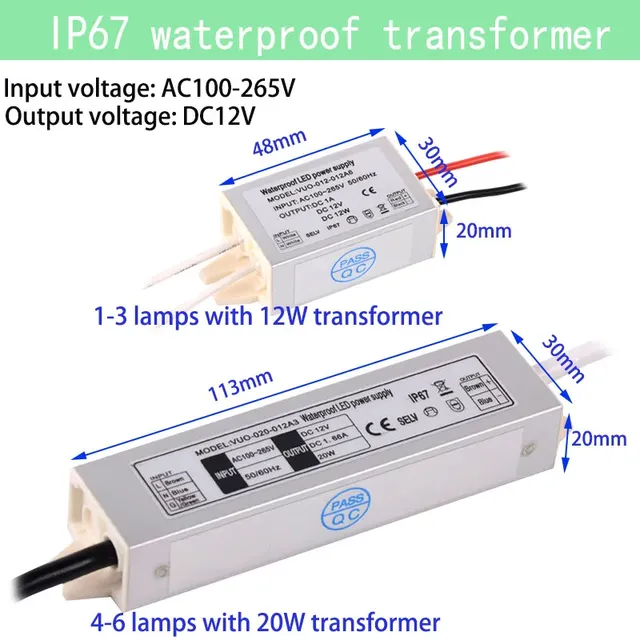 12V RGB IP65 3W Mini LED Downlight avec transformateur… – vue 2