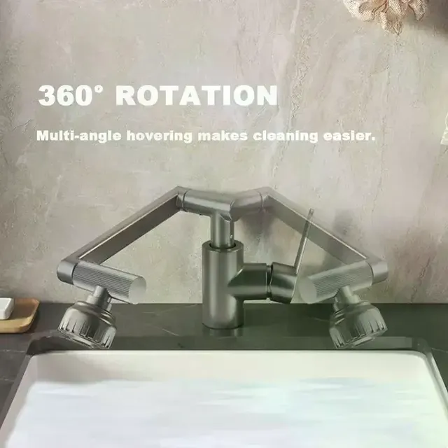Robinet cuisine inoxydable rotatif 360 rotation murale… – vue 2